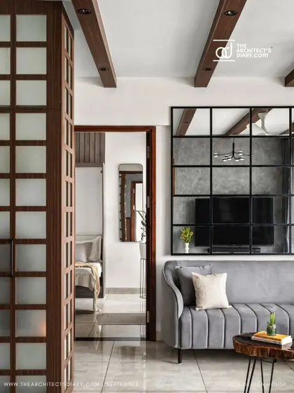 The living room from the 'Nordic Grey Apartment' in The Architect's Diary.