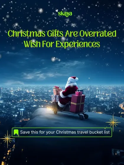 Christmas gifts are overrated. This year, wish for experiences. A trip to Vietnam, a getaway to Georgia, or a retreat in the mountains.