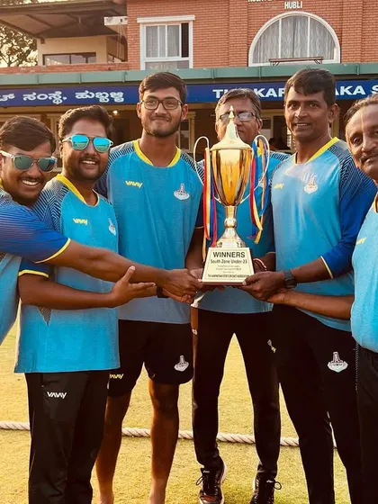 Celebrating the tournament win with the TNCA U-23 coaching and support staff. It takes a dedicated team behind the team to achieve success.