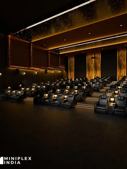 Another angle of the commercial multiplex, showing the sheer scale of the project and the attention to detail in every row of seating.
