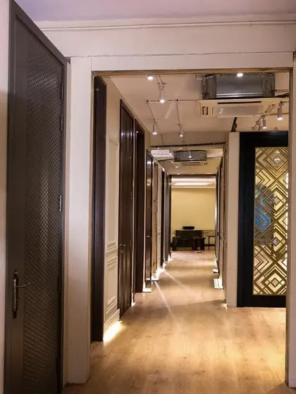 Another perspective of the Ghitorni showroom, designed to inspire architects and clients with a comprehensive display of my woodwork solutions.
