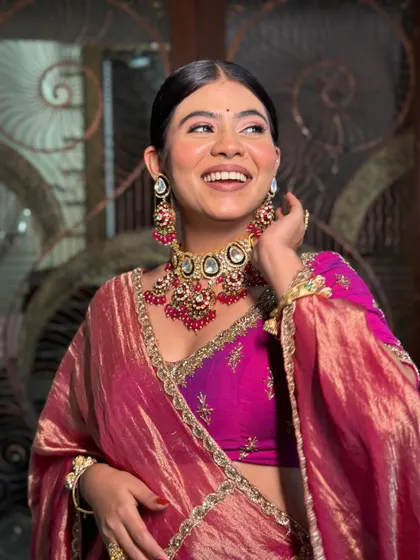 A candid, happy moment, her joy is infectious.
