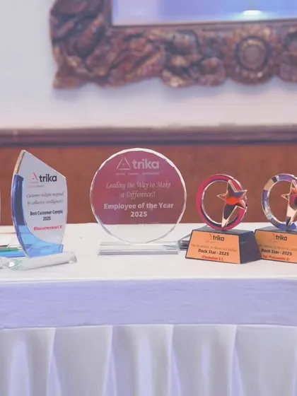 A detail shot of the trophies and awards before they are presented. I make sure to capture all the important elements of your event.