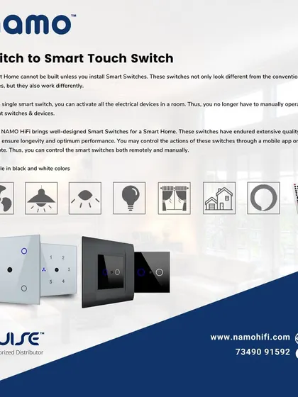 A smart home begins with smart switches. This graphic explains how our touch switches not only look different but function differently, allowing you to control all devices in a room from a single point, either manually or remotely.
