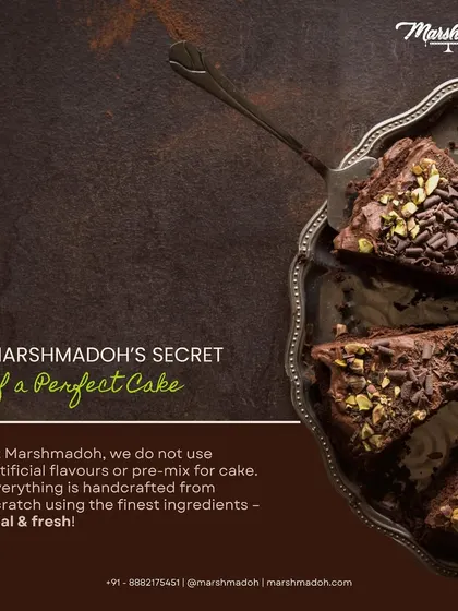 My secret to a perfect cake is simple: no artificial flavours or pre-mixes. Everything is handcrafted from scratch using the finest ingredients that are real and fresh.