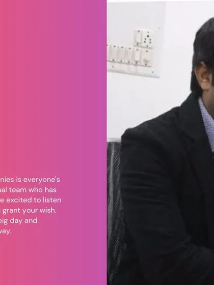 A message from our founder. We have a professional team with years of experience ready to guide you and provide endless advice for your big day.