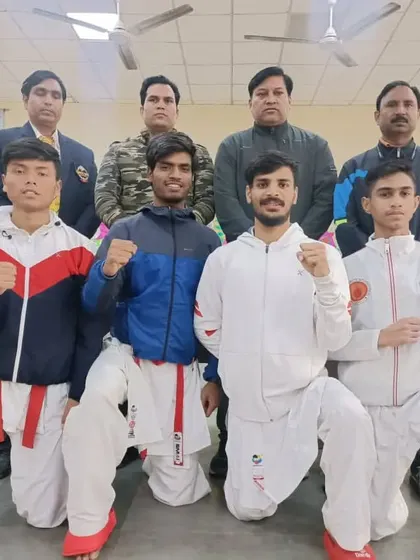 Our students Harshit Pandey, Tushar Kumar, and Akash Sahu after their selection for the SGFI National games.