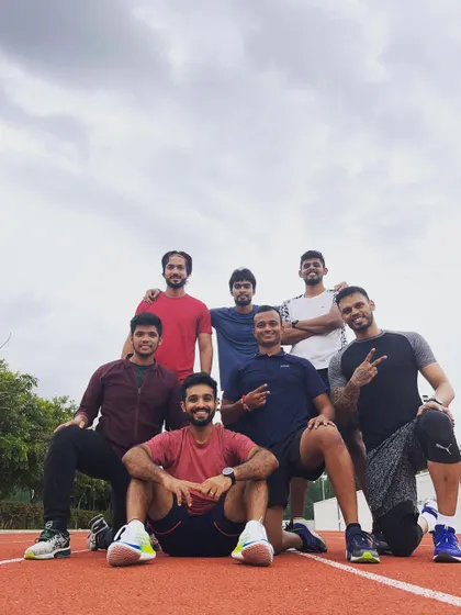 On the track with my MSc cohort. We didn't just study speed; we experienced it, applying the principles of biomechanics and physiology in a practical setting.