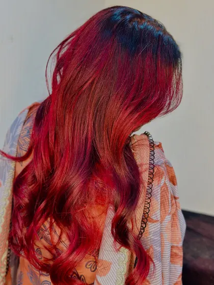 A side view showing the beautiful red tones.