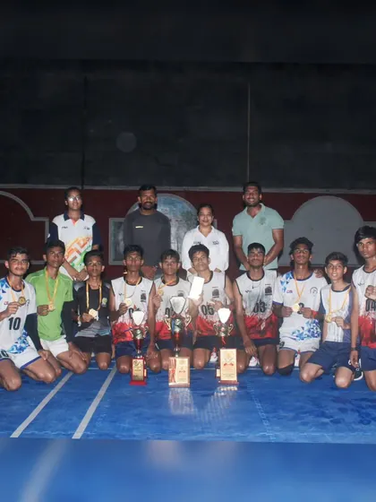 A group photo of all our winning Kho-Kho teams from the inter-school tournament.