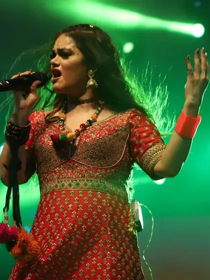 A passionate solo moment during our Navratri show. We perform a variety of songs, from high-energy dance numbers to soulful traditional pieces.