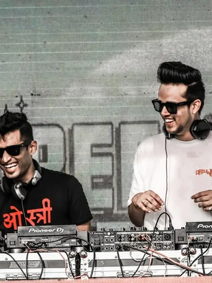 Sharing a laugh with my friend DJ Prafful during a back-to-back set. Collaborating with other artists always brings a fresh and spontaneous energy to the stage.