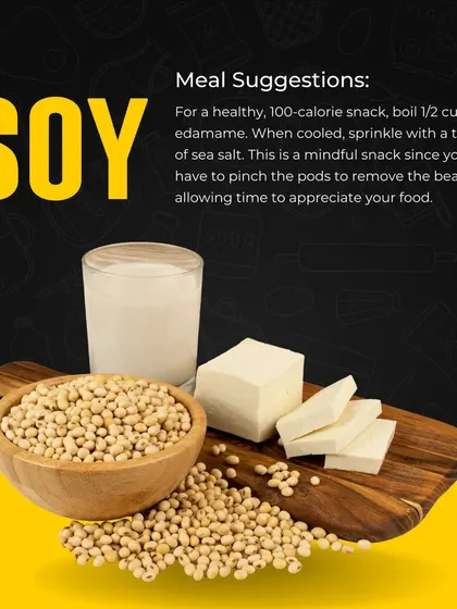 Soy products like tofu and edamame are excellent for a high-protein, low-calorie snack. A healthy diet is crucial for your fitness goals.