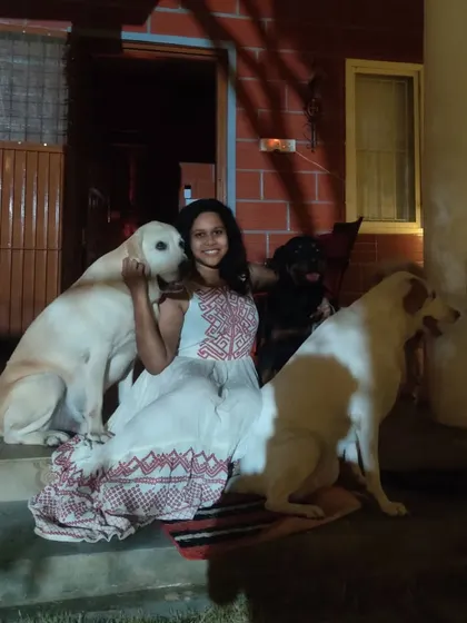 A quiet moment on Diwali with my pack. My dogs are my family and my support system. They have been with me through the toughest times and are a constant source of joy and strength.