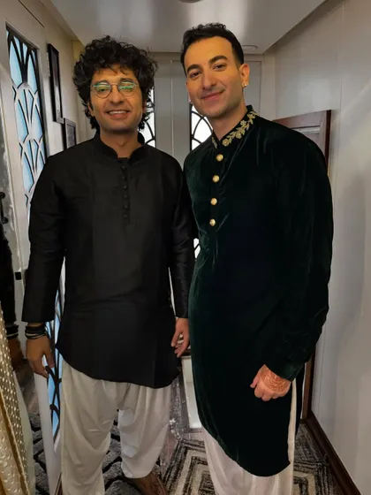 With my friend Rishab bhai. We had a great time performing together at the NSCI Dome.