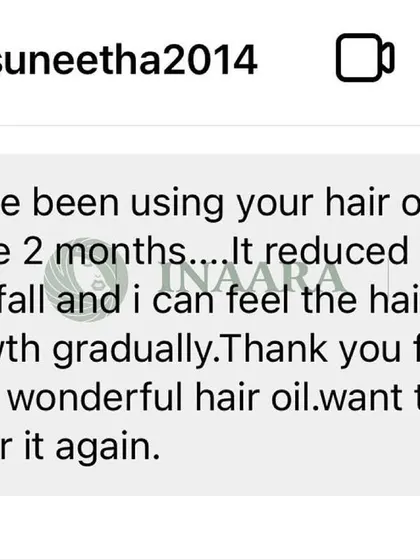 After two months of use, this client has seen reduced hair fall and gradual hair growth. She's ready to order again.