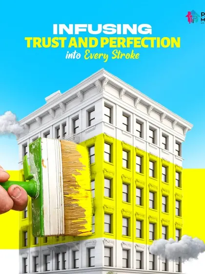 I'm infusing trust and perfection into every stroke on this commercial building. My work turns your vision into a masterpiece, ensuring your property becomes a testament to reliability and excellence.