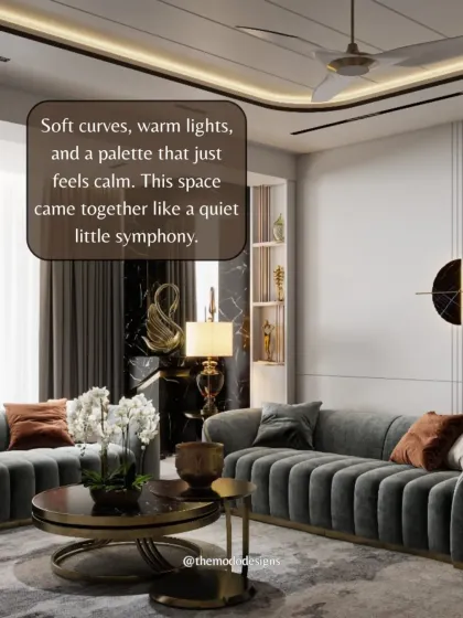Soft curves, warm lights, and a calming color palette make this space feel like a quiet symphony. Every element was chosen to contribute to a serene and harmonious living environment.