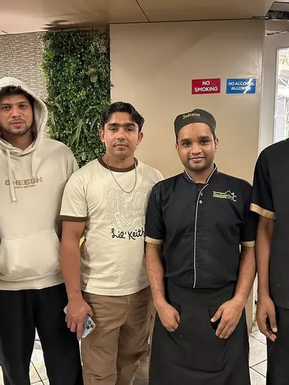 The popular YouTube creators from Round2Hell visiting our restaurant.