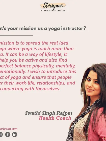 My mission as a yoga instructor is to spread the real idea of yoga beyond asana. It's a way of life that helps you find balance physically, mentally, and emotionally.