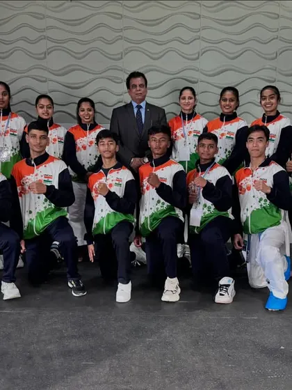 Our Kata athletes after a brilliant performance on the first day of the 11th Commonwealth Karate Championship. Their technical excellence set the stage for our overall victory.