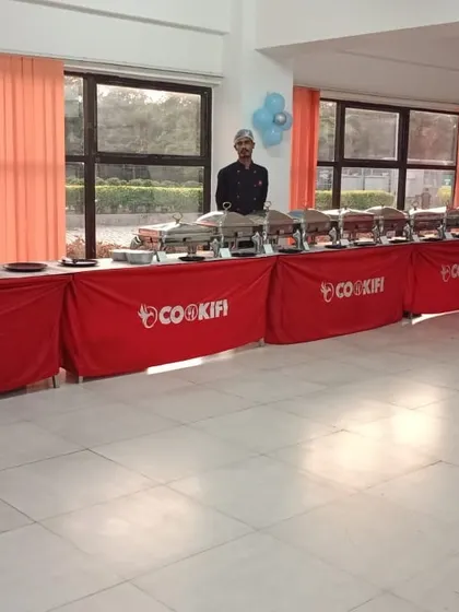 A classic buffet setup for a birthday party, with our team ready to ensure everything runs smoothly.