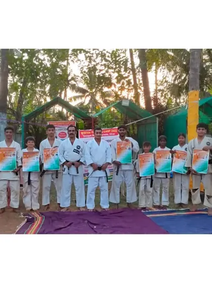 Senior students receiving their certificates at our winter training camp. These camps often include evaluations and certifications.