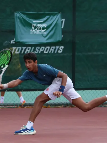 An action shot of Tavish Pahwa during the World U14 Asia Oceania competition. Developing powerful, efficient, and technically sound strokes is at the core of my training philosophy, preparing players for the intensity of high-level matches.