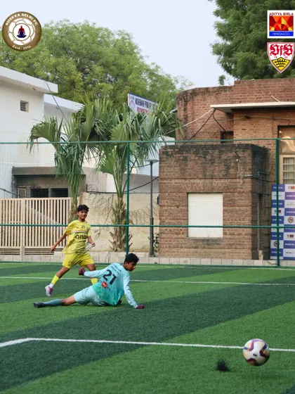 The ball just inches away from the goal line after a diving save. Our training sessions are full of these exciting, high-stakes moments that simulate real match pressure.