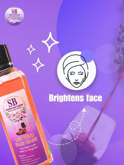 One of the key benefits of my Red Wine Face Wash is its ability to brighten the face, leaving you with a clear and radiant glow.