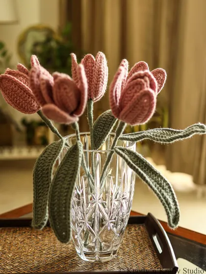 Dusty Pink Tulips to beat the Monday Blues. A simple vase of these can make the whole week feel brighter.