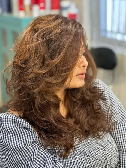 This is how I cut hair. This image shows the beautiful, textured layers of a haircut without any heavy styling, showcasing the quality of the cut itself.