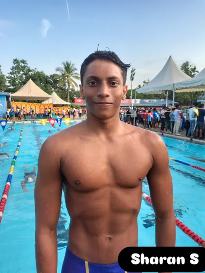 Sharan S, a picture of dedication and strength.