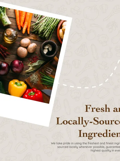 We take pride in using the freshest and finest ingredients, sourced locally whenever possible, to guarantee the highest quality in every dish.