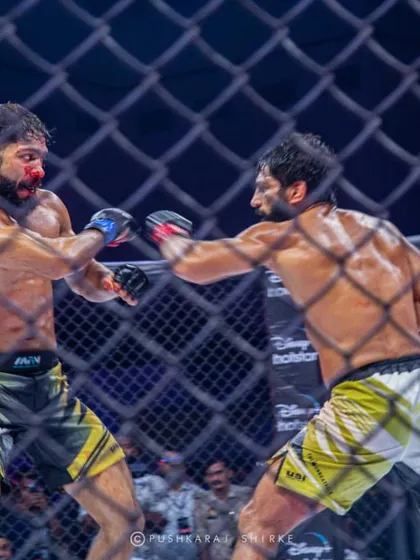 A clean right hand lands. In a fight between two power punchers, every exchange can be the last.