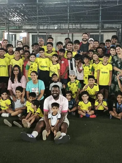 "Same fire, same drive!" A group photo of our entire SoccerStarzz family: players, coaches, and parents, united and ready to conquer the new year.