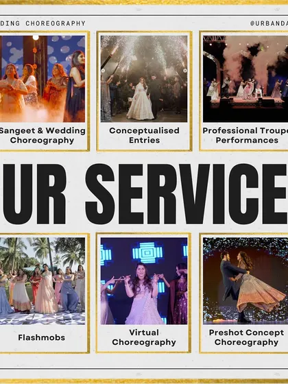 Our services range from Sangeet and wedding choreography to conceptualized entries, professional troupe performances, virtual choreography, and even pre-shot concept videos.