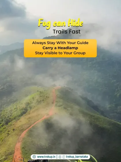 Tip 4: Fog can hide trails fast. It is crucial to always stay with your guide and the group. Carrying a headlamp is also a good idea, even for day treks.