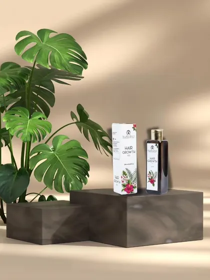 This is the solution for dull, lifeless hair. My Hair Growth Oil, made with a blend of traditional herbs, is designed to bring back vitality and shine, transforming your hair from root to tip.