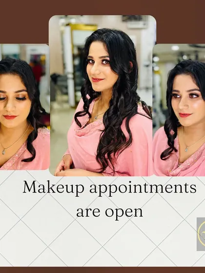 A simple and elegant party look. The client's makeup is soft and natural, perfect for enhancing her features without being too heavy.