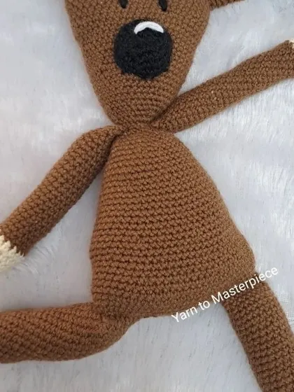 A playful pose with my Mr. Bean's Teddy.