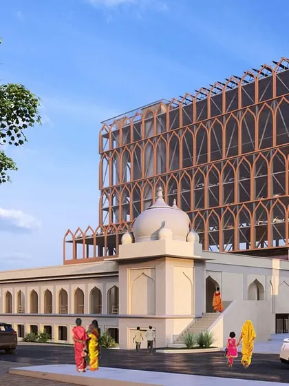 This is our pro-bono proposal for the expansion of Bangalore's historic Russell Market. We imagined a new structure rising above the old, respecting the original 1927 building while adding vital new functions. It represents our commitment to the city's public landmarks and our vision for their future.