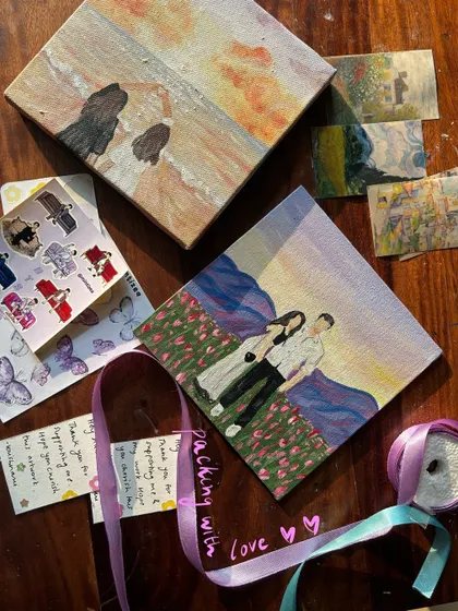 Packing these custom painting orders with love. It makes me so happy to see your beautiful memories turned into art.