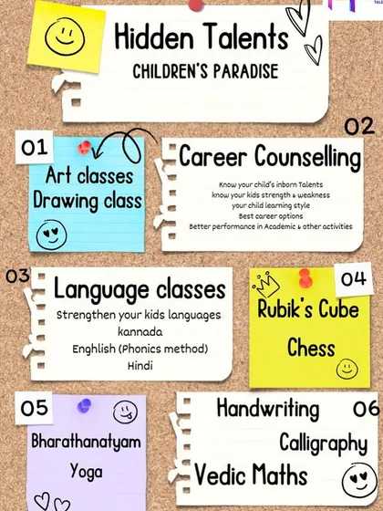 Our Hidden Talents center is a children's paradise, offering everything from art and language classes to career counseling and Vedic Maths.