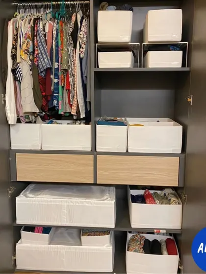 And this is the "after." With my guidance over video, the client implemented a system of baskets and shelf dividers, creating a space that is now a source of calm and efficiency.