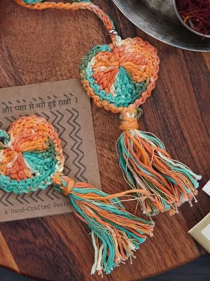 Another shot of the orange and green Lumbas, perfect for sisters or bhabhis.