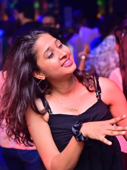 A guest dancing and enjoying the music. I love seeing the crowd get lost in the tracks I play.