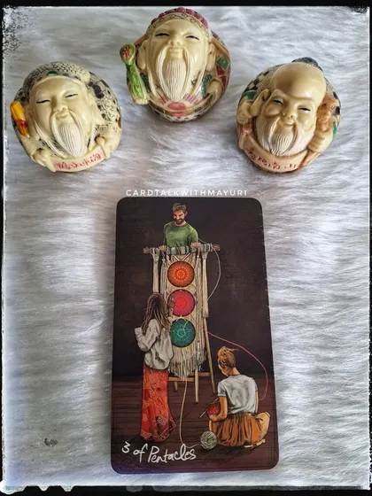 If you chose card 2 for November, the 3 of Pentacles, your month is about teamwork and collaboration. It's a time of executing ideas and seeing your skills grow, with financial difficulties easing.