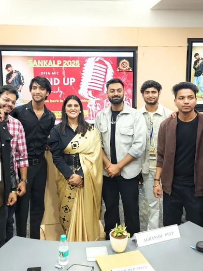 As a judge for the Stand-up Comedy segment at Sankalp 2k25, the annual festival of GL Bajaj Institute. Here I am with the group of talented participants.