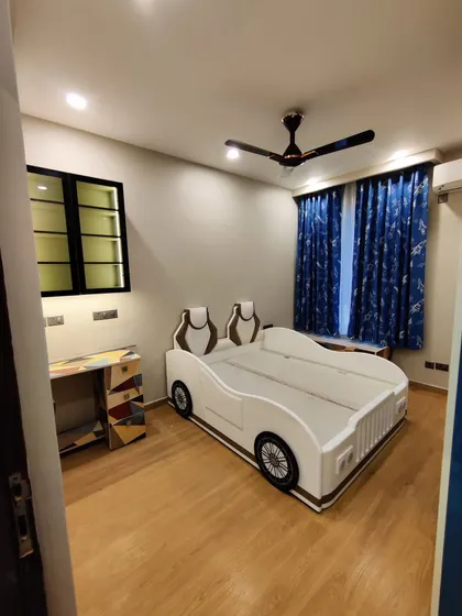 We love creating fun and imaginative spaces for the youngest members of the family. This custom-designed car bed is not just furniture; it's a centerpiece for play and dreams, showcasing our ability to craft unique, personalized solutions for any room.